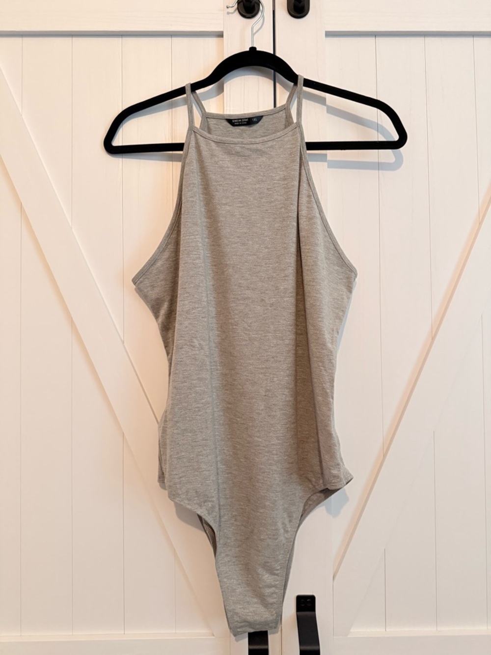 SHEIN Gray High Neck Bodysuit